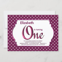 Vibrant Berry Red Polka Dot 1st Birthday Party