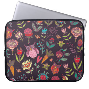 Vibrant Big Flowers-samling Laptop Fodral