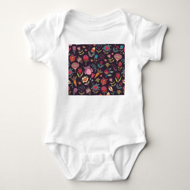 Vibrant Big Flowers-samling T Shirt (Framsida)