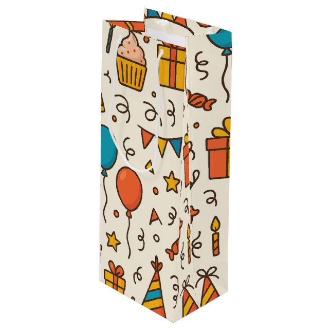 Vibrant Birthday Party Seamless Pattern (Framsidan Vinklad)