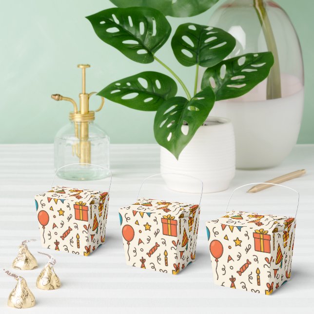 Vibrant Birthday Party Seamless Pattern Presentaskar (Multipel)