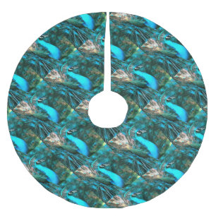 Vibrant blå boskap med konserverad Svan Julgransmatta Borstad Polyester