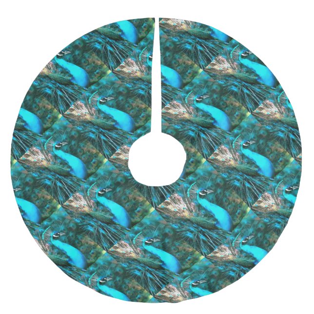 Vibrant blå boskap med konserverad Svan Julgransmatta Borstad Polyester (Framsidan)