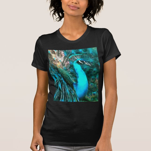 Vibrant blå boskap med konserverad Svan Tee Shirt (Framsida)