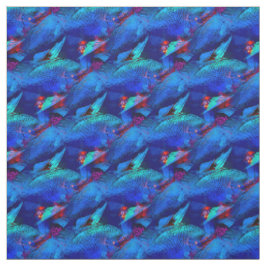 Vibrant blå Tropical Fish Fabric Tyg