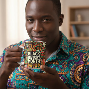 Vibrant Black History Month Afro Culture Mugg
