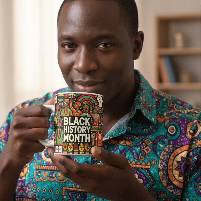 Vibrant Black History Month Afro Culture Mugg (Skapare uppladdad)