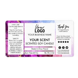 Vibrant Bläck Scented Soy Candle Fraktsedel
