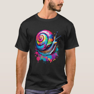 Vibrant Bläck Splatter Snigel Pop Art, färgstark T Shirt