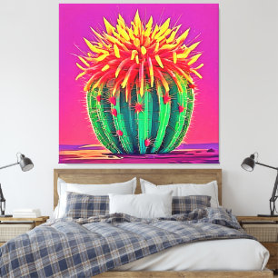 Vibrant Blodkaktus Canvastryck