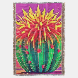 Vibrant Blodkaktus Filt