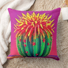 Vibrant Blodkaktus Kudde