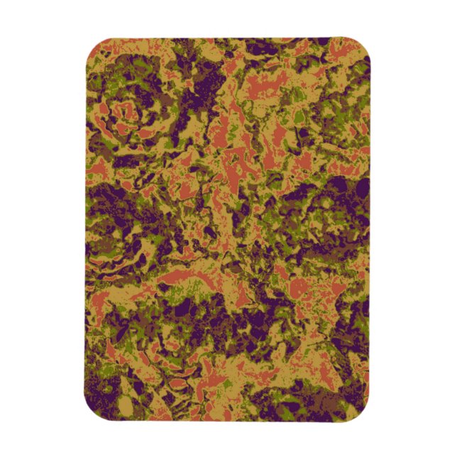 Vibrant blomkamouflage mönster magnet (Vertikal)