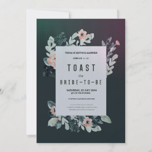 Vibrant Blommar Soiree i Party Blommigt Radiance Inbjudningar