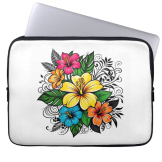 Vibrant Blommigt Bloom Laptop sleeve