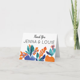 Vibrant Blommigt Bloom - tackkort Inbjudan