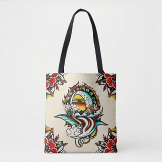 "Vibrant Blommigt Canvas Tote Bag" Tygkasse