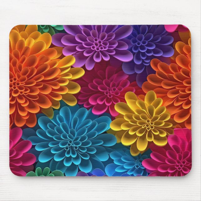 Vibrant Blommigt Delight Musmatta (Framsidan)