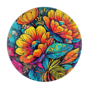 Vibrant Blommigt Fantasy i fetstil Färg