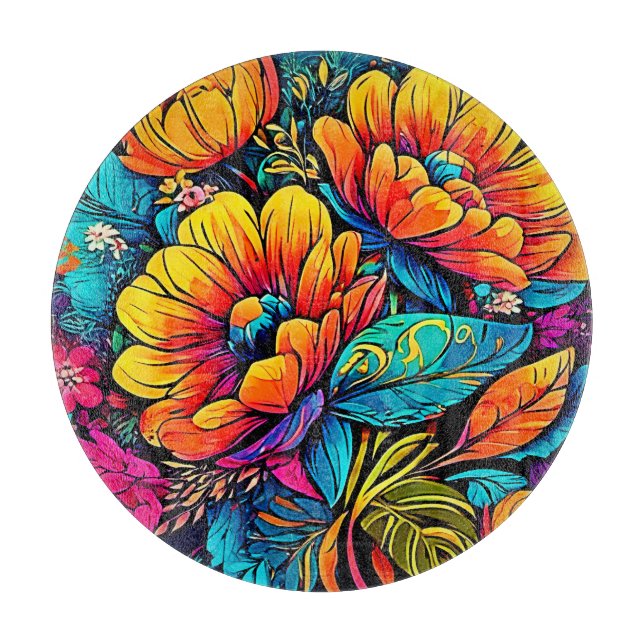 Vibrant Blommigt Fantasy i fetstil Färg (Framsidan)