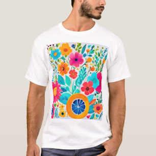 Vibrant Blommigt Fiesta T Shirt