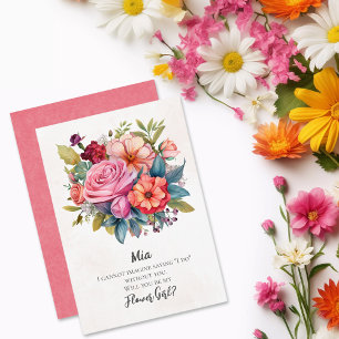 Vibrant Blommigt Flower Girl Frieri Inbjudningar