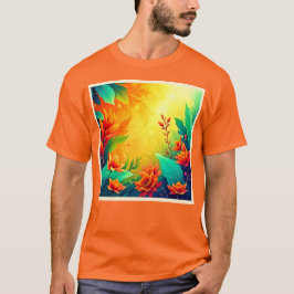 Vibrant Blommigt för Abstrakt Beauty T Shirt
