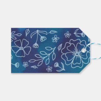 Vibrant Blommigt Gift-Märkre Presentetikett