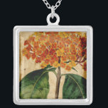 Vibrant Blommigt I Silverpläterat Halsband<br><div class="desc">Blommigt</div>