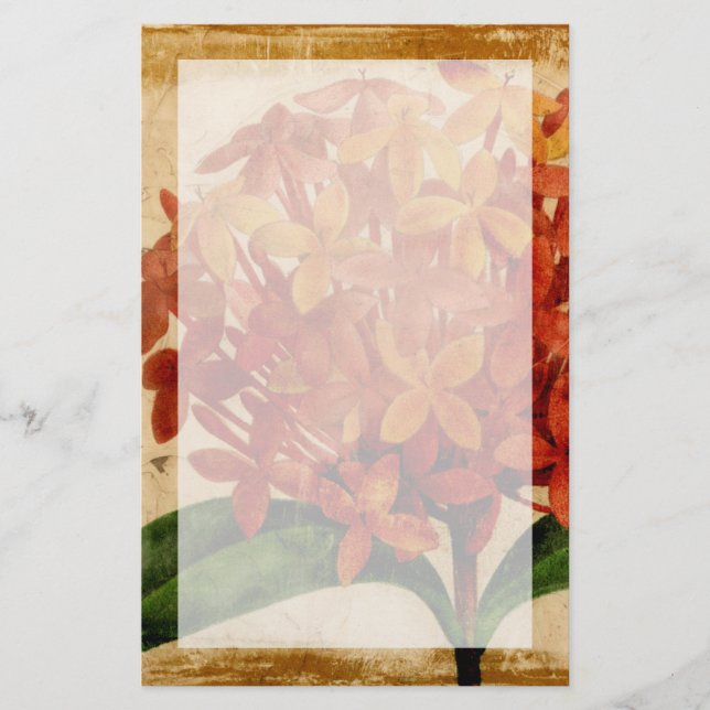 Vibrant Blommigt III Brevpapper (Framsida)