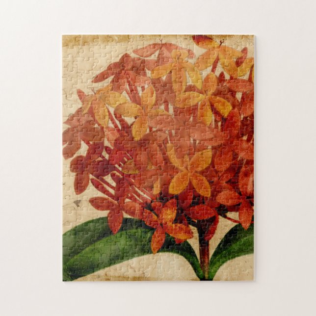 Vibrant Blommigt III Pussel (Vertikal)