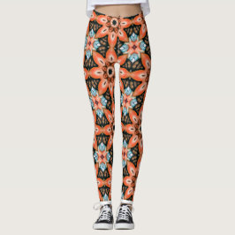 Vibrant Blommigt Kaleidoscope Leggings