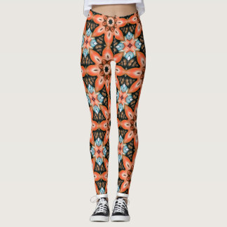 Vibrant Blommigt Kaleidoscope Leggings