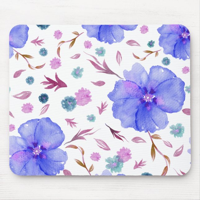 Vibrant Blommigt Mouse Pad - Fet Gift för Mo Musmatta (Framsidan)
