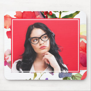 Vibrant Blommigt Photo Mousepad Musmatta