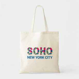 Vibrant Blommigt SOHO New York City-kvarteren Tygkasse