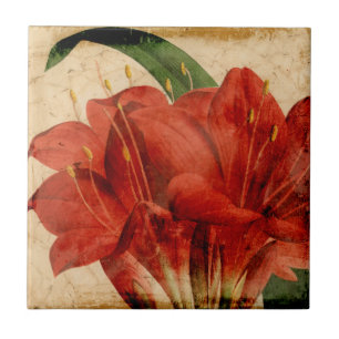 Vibrant Blommigt VIII Kakelplatta