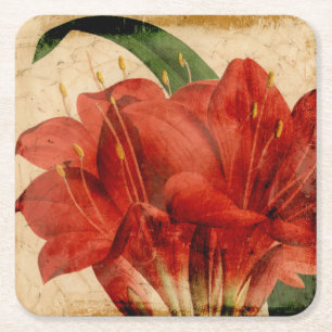 Vibrant Blommigt VIII Underlägg Papper Kvadrat