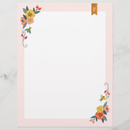 Vibrant Blommigt Wildblommor & HonungsBee Ram Brevhuvud