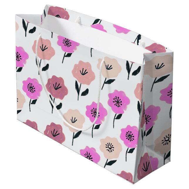 Vibrant Blommönster (Baksidan Vinklad)