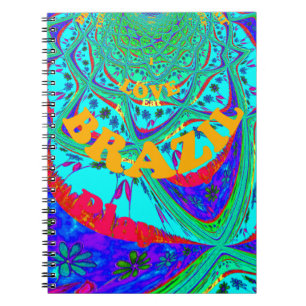 Vibrant Blommönster: Brasiliansk tribute Eat Kärle Anteckningsbok Med Spiral