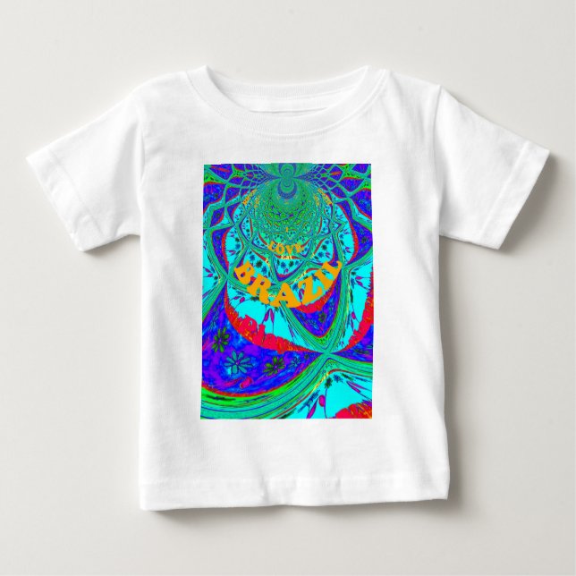 Vibrant Blommönster: Brasiliansk tribute Eat Kärle T-shirt (Framsida)