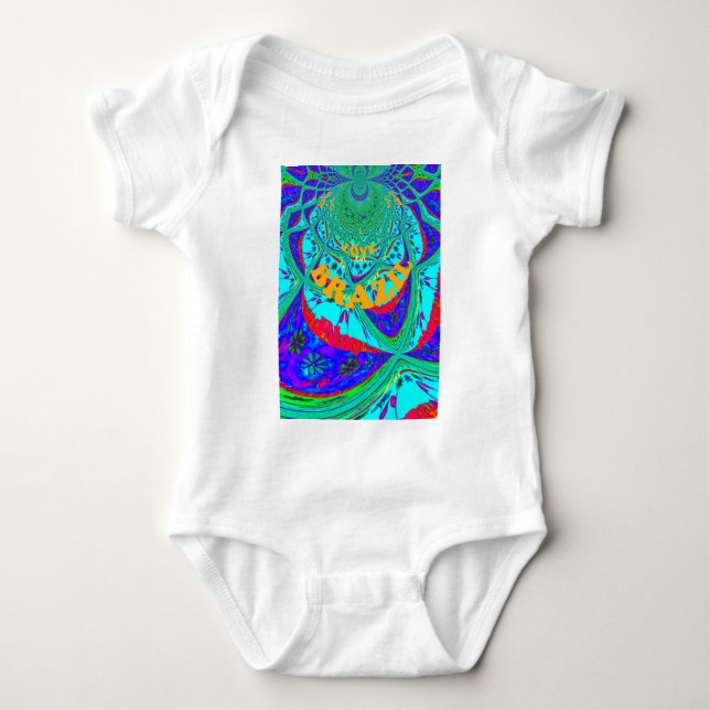 Vibrant Blommönster: Brasiliansk tribute Eat Kärle Tee Shirt (Framsida)