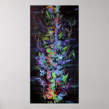 Vibrant blommor vid svart utskrift