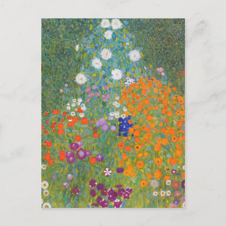 Vibrant Blomsterträdgård - Gustav Klimt Helg Vykort