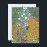 Vibrant Blomsterträdgård - Gustav Klimt Vykort<br><div class="desc">Lägg till en liten elegans i din korrespondens med det här Gustav Klimt-Blomsterträdgården Postcard. Den här vykortsversionen visar Klimts svidande mästerverk i Art nouveau, och den tömmer blommönster och tungrodda detaljer som fångar skönheten och harmonin i en blommande trädgård. Perfekt för att skicka hjärtslitna meddelanden, samla in dem som konsthemorabilia,...</div>