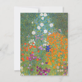 Vibrant Blomsterträdgård - Gustav Klimt Vykort