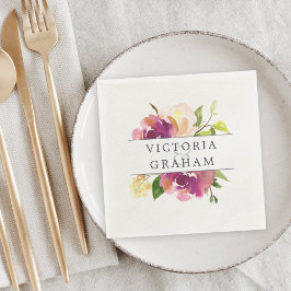 Vibrant Bloom | BLOMMIGT PERSONLIG BRÖLLOP Pappersservett