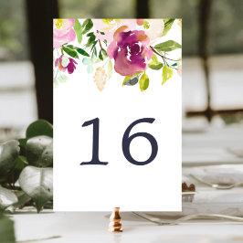 Vibrant Bloom Bordsnummer Card