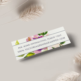 Vibrant Bloom Bröllop-webbplatskort | Mini Litet Visitkort